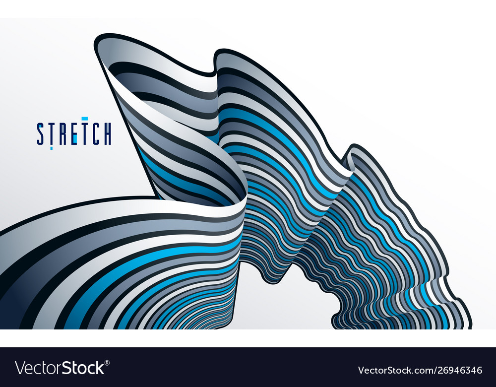 Minimal design abstract lines in 3d vector image Minimal design abstract lines in 3d
