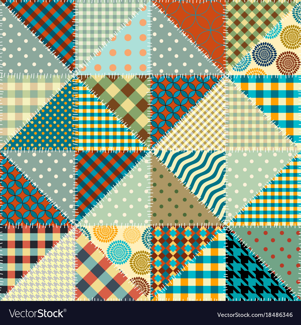 Retro Patchwork Seamless Pattern