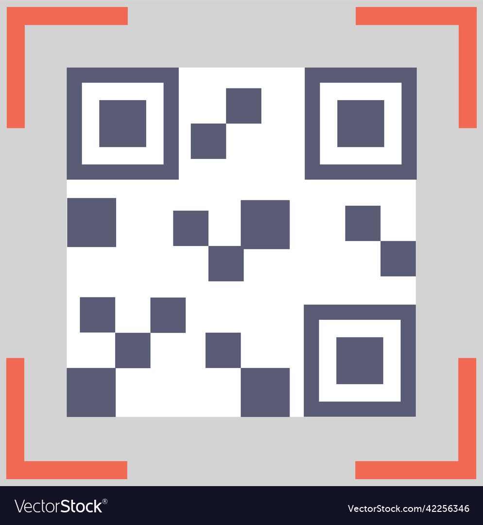 Scanning qr code to pay with online banking scan vector image Scanning qr code to pay with online banking scan