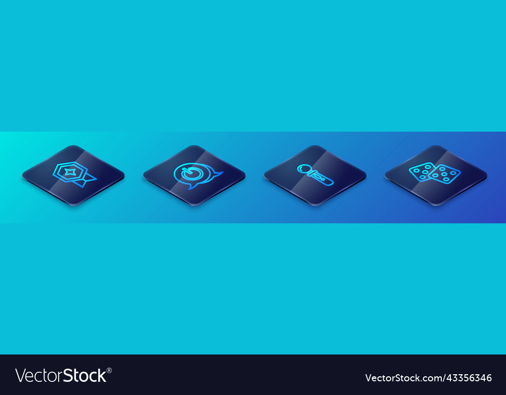 Set isometric line vr controller game rating vector image Set isometric line vr controller game rating