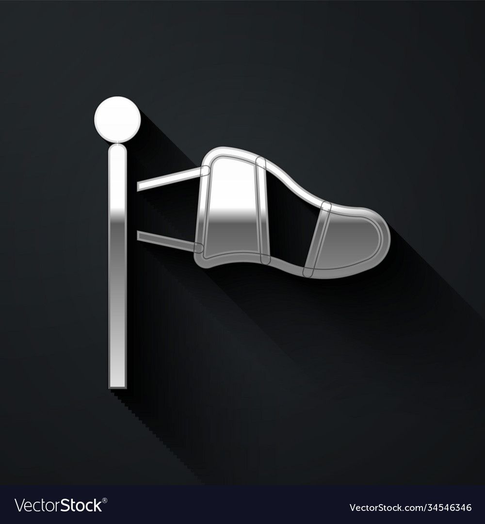 Silver cone meteorology windsock wind vane icon
