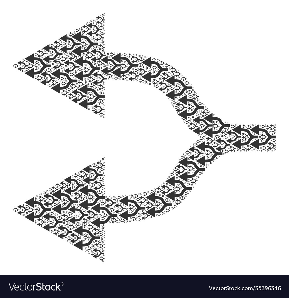 Split Pfeile links Recursion Mosaik selbst Elemente vector image Split Pfeile links Recursion Mosaik selbst Elemente