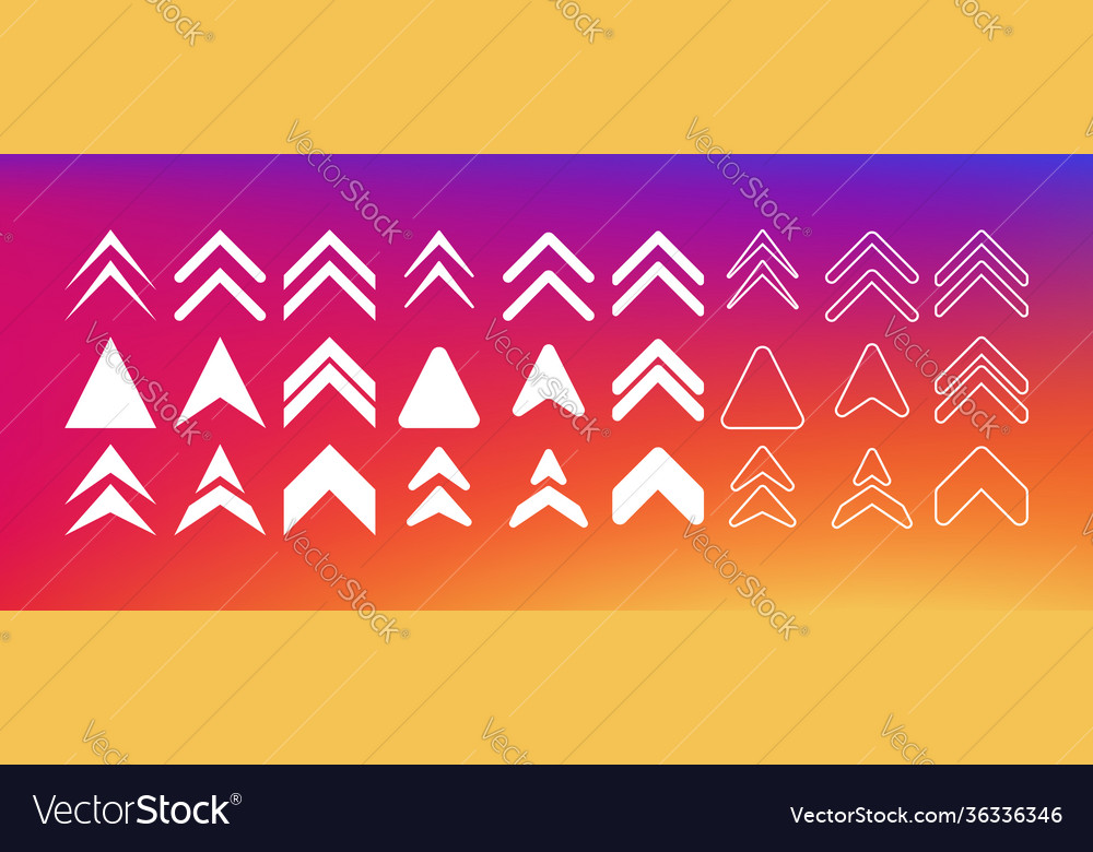 Swipe up big collection icons different style vector image Swipe up big collection icons different style