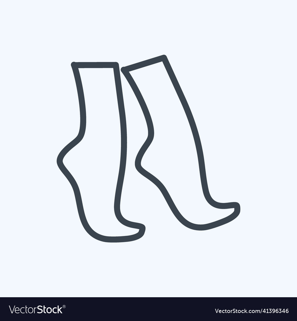 Tip toe icon in trendy line style isolated vector image Tip toe icon in trendy line style isolated