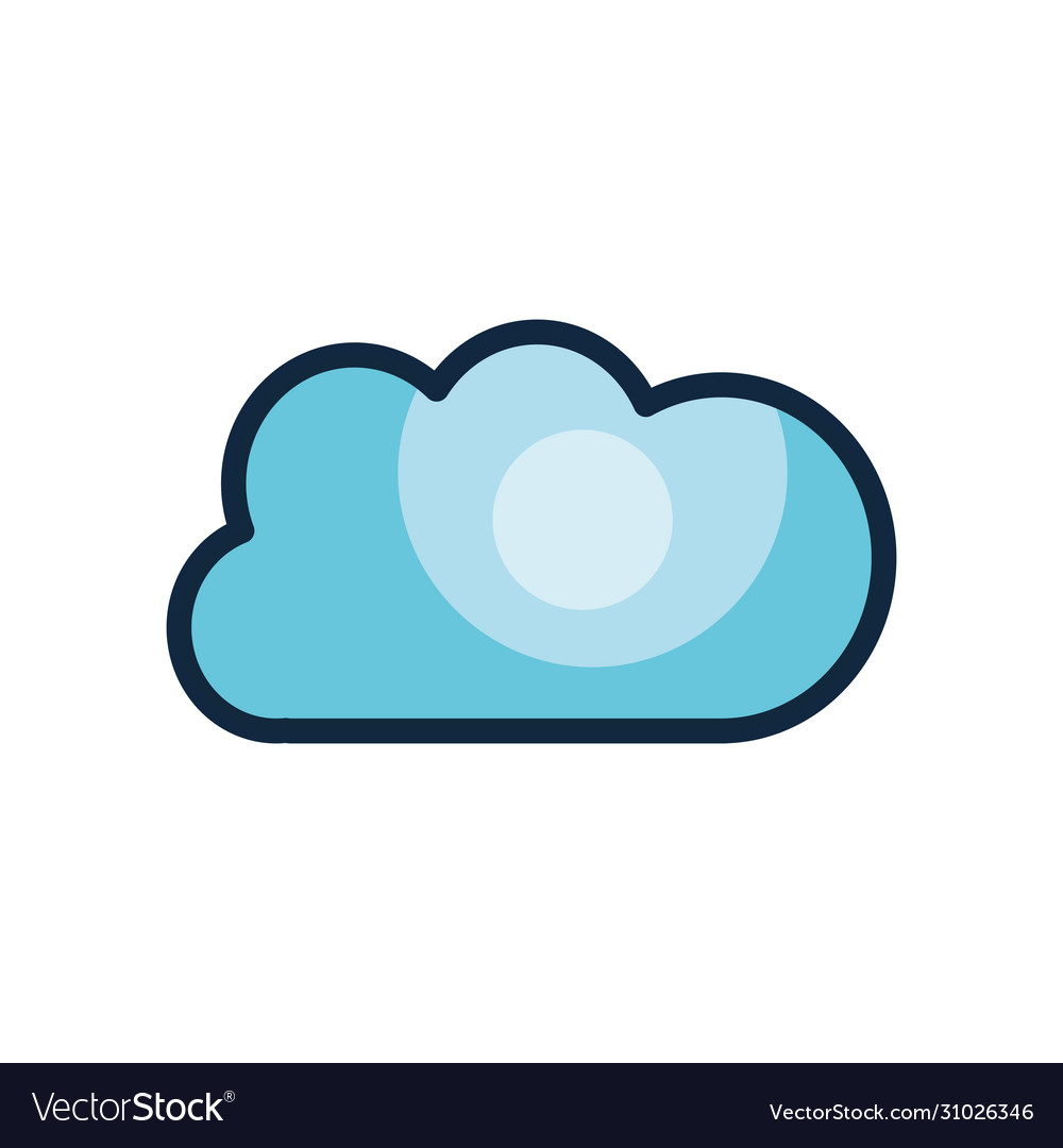 User interface concept cloud icon line color
