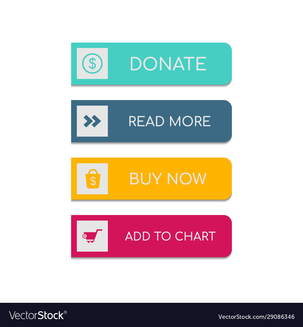 Web and ui application color button icon
