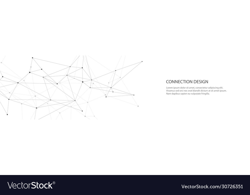 Banner design global connection with lines vector image Banner design global connection with lines