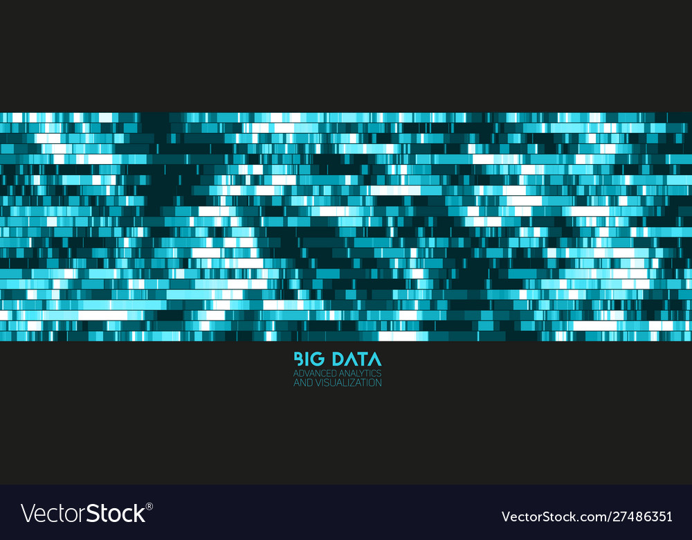 Big data colorful visualization futuristic vector image Big data colorful visualization futuristic
