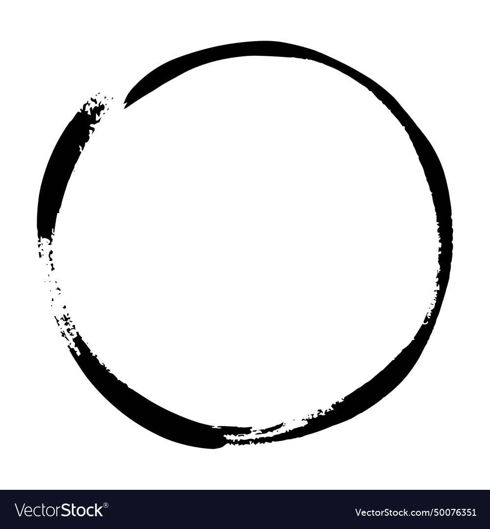 Circle frame border grunge background shape Vector Image