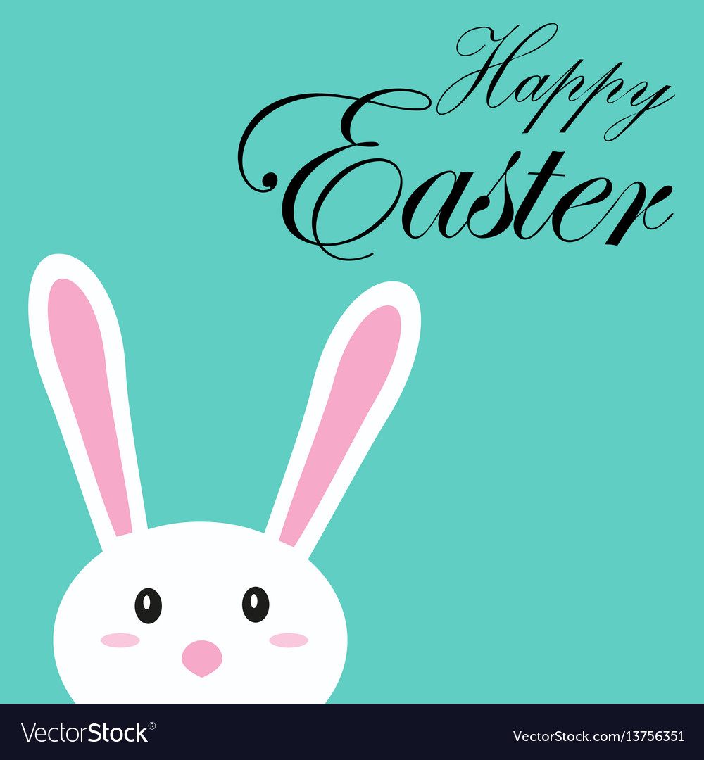 Easter background with rabbit Royalty Free Vector Image