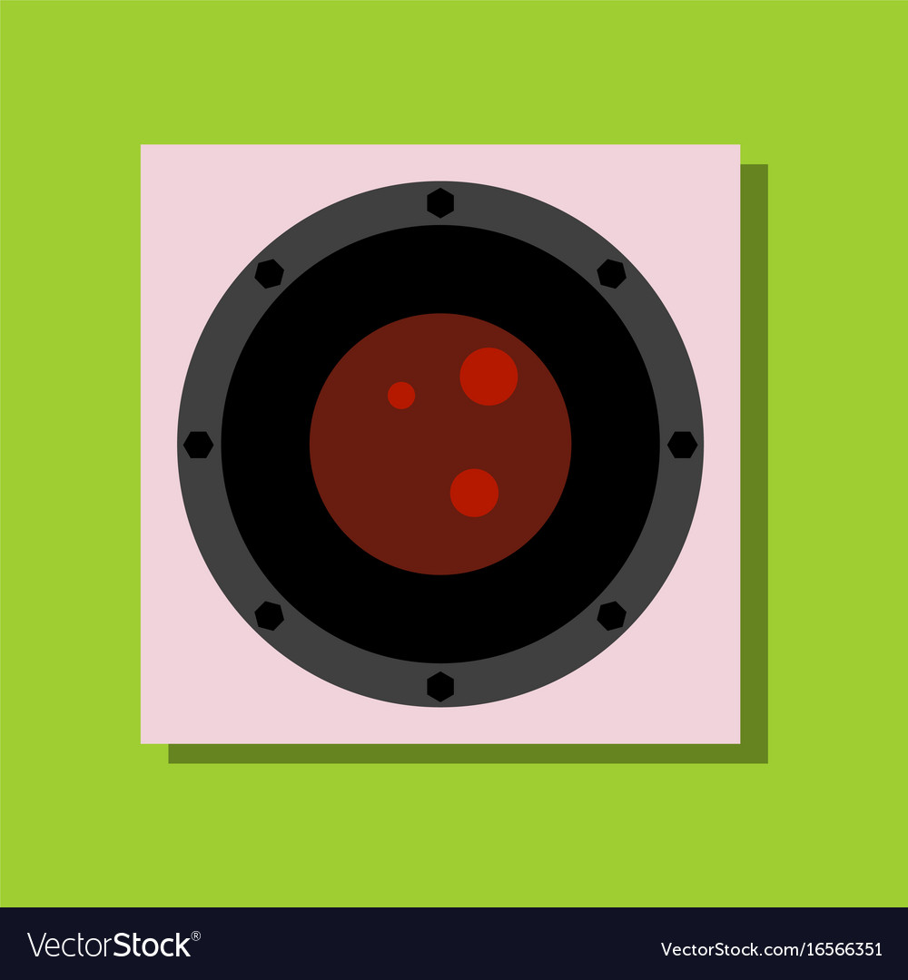 Flat icon design silhouette of the planet