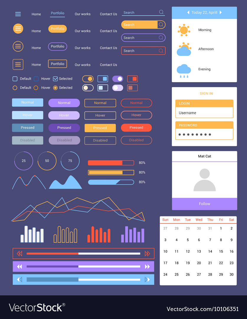 Flat ui web and mobile kit