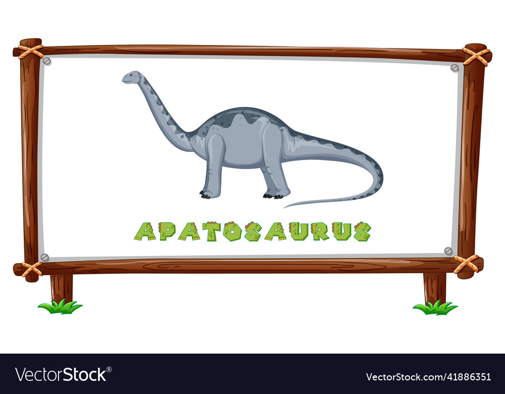 Frame template with dinosaurs and text