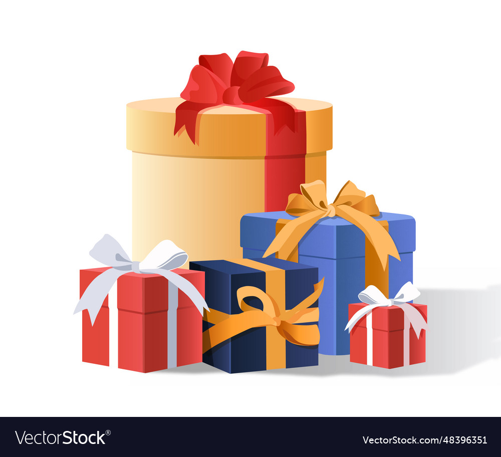 Gift boxes for birthday concept