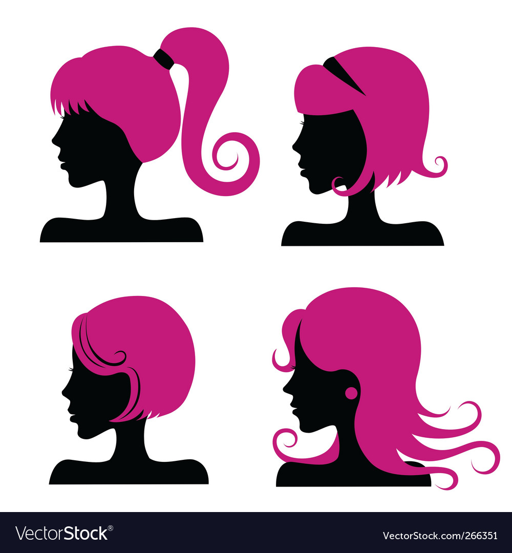 Hair styles Royalty Free Vector Image - VectorStock