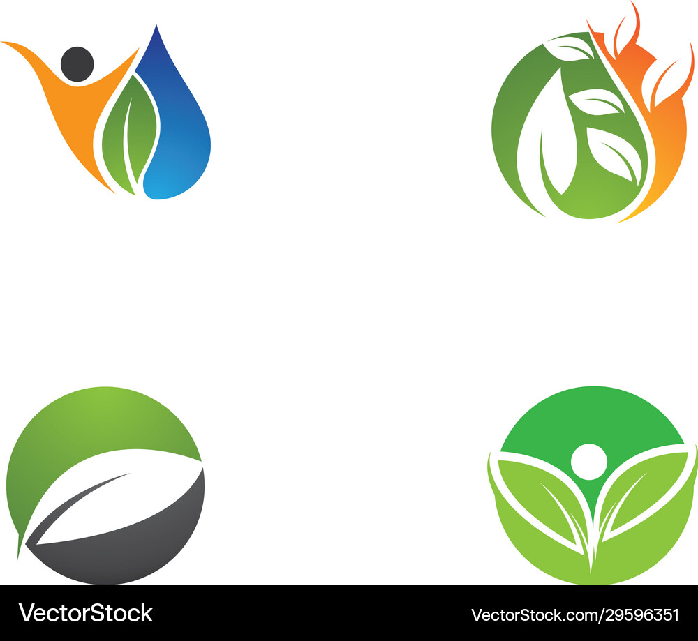 Leaf logo icon Royalty Free Vector Image - VectorStock