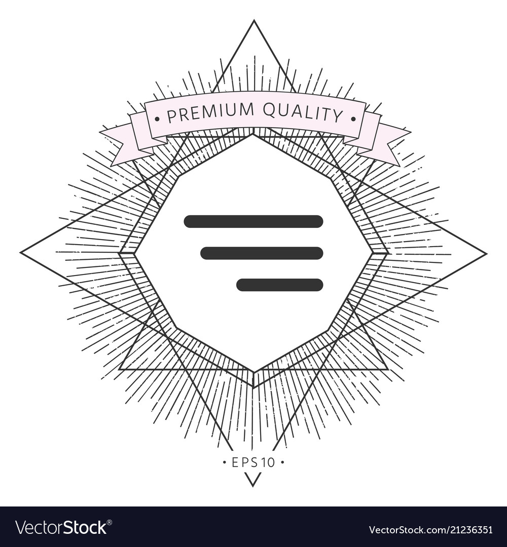 Modern menu icon for mobile apps and websites Vector Image Modern menu icon for mobile apps and websites