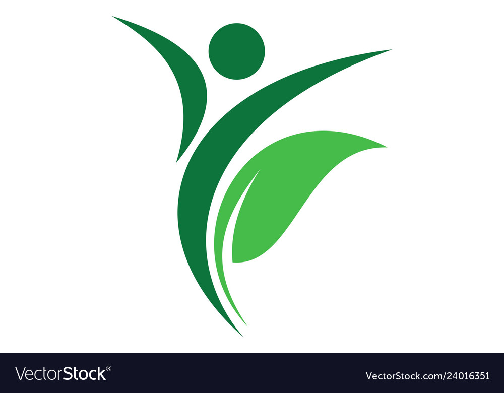 Nature health herbal abstract leaves logo icon Vector Image