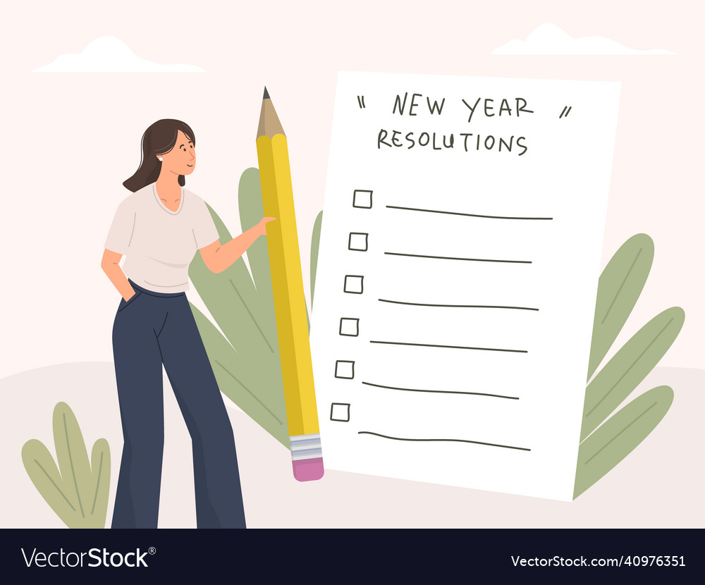 New year resolutions concept