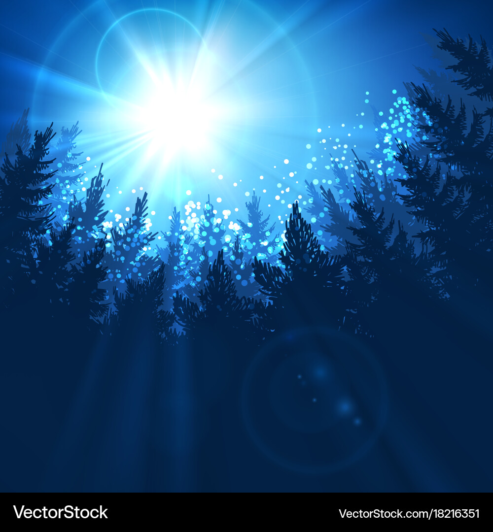 Pine forest background Royalty Free Vector Image