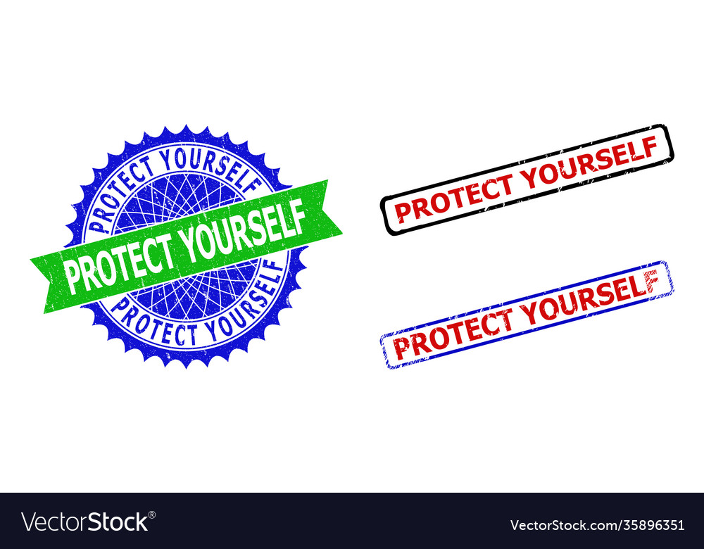 Protect yourself rosette and rectangle bicolor