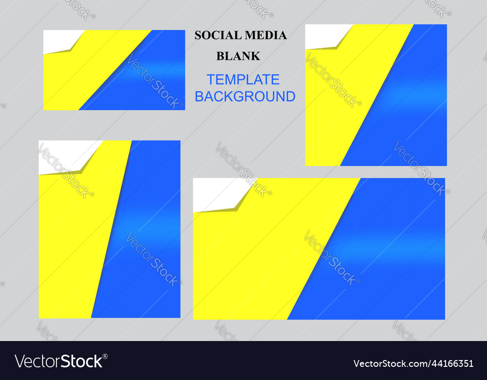 Simple set 4 different size social media gradient