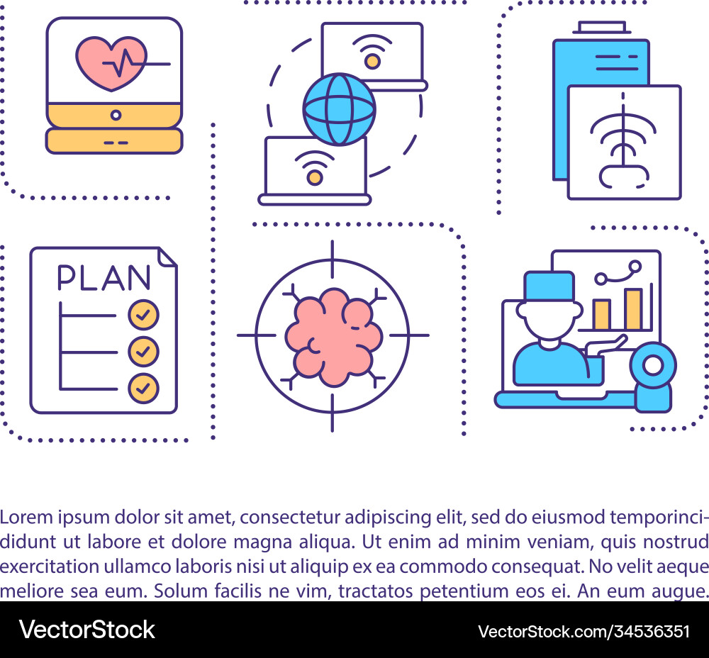 Virtual healthcare concept icon with text Vector Image