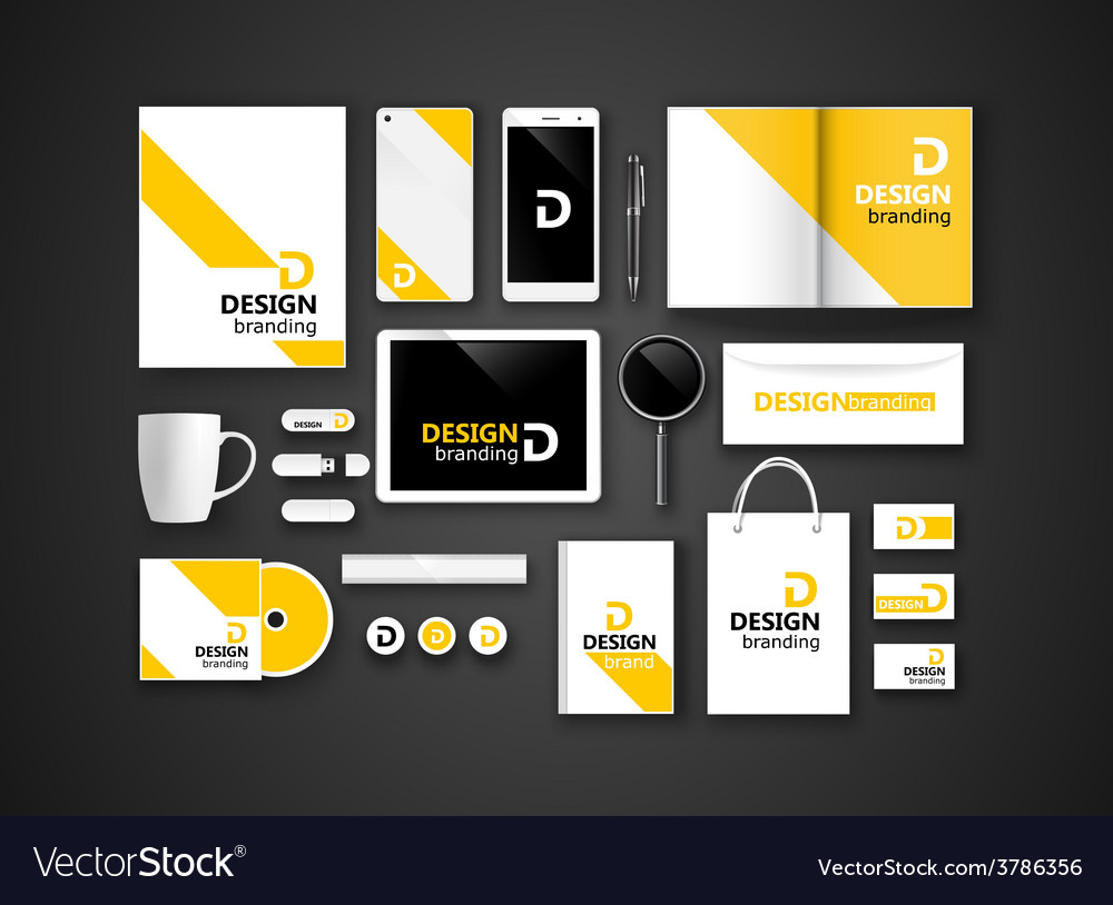 Download Black branding mockup Royalty Free Vector Image