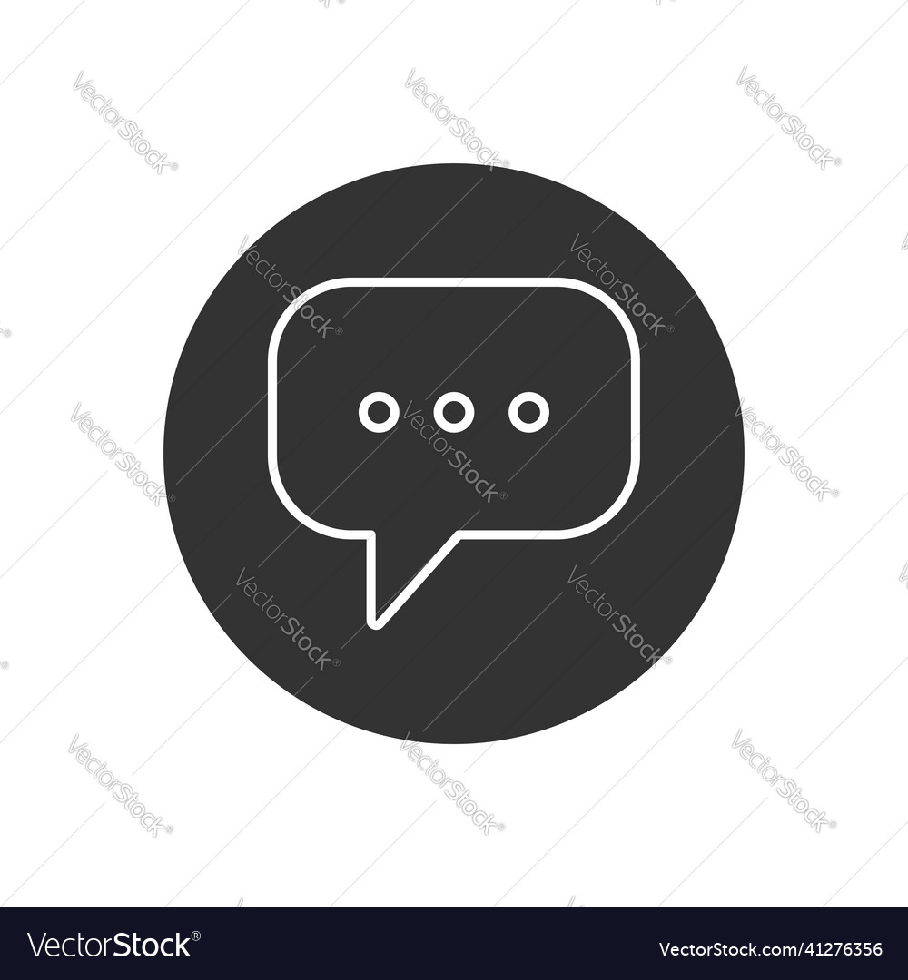 Chat message related line icon vector image Chat message related line icon