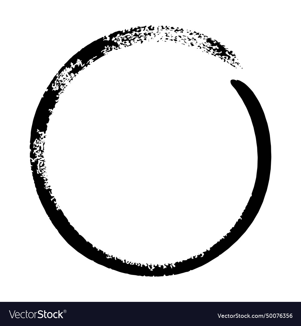 Circle frame border grunge background shape Vector Image