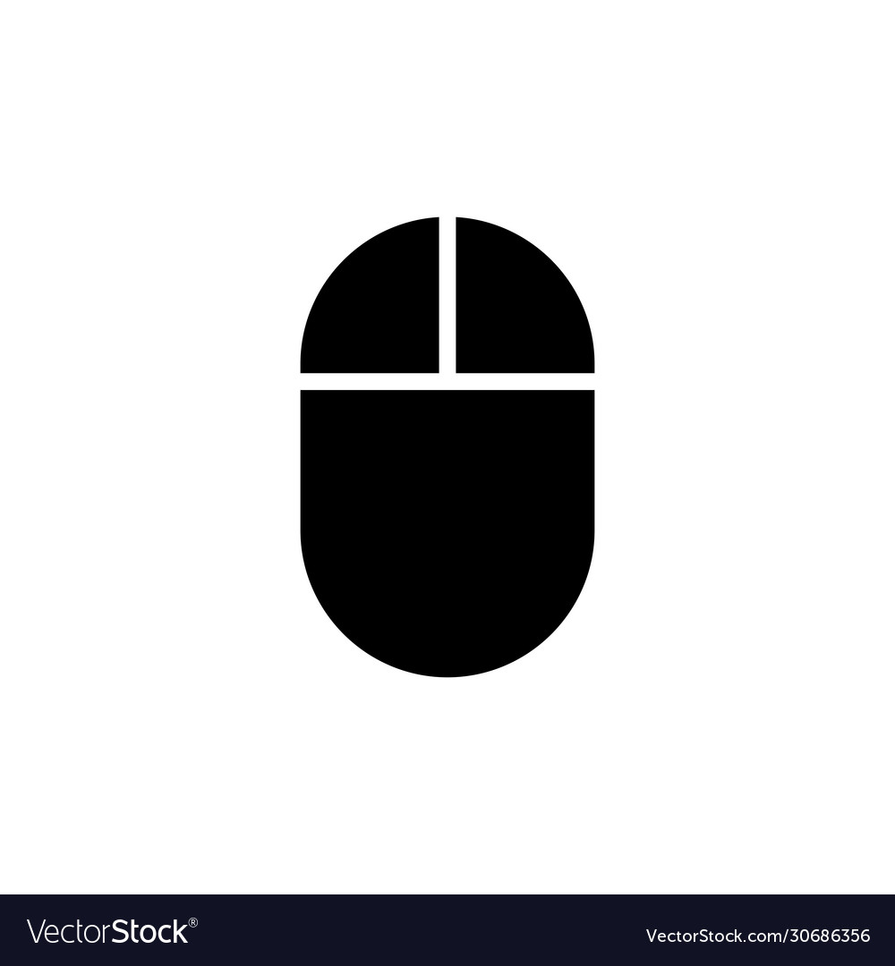 Computer mouse icon isolated on white background vector image Computer mouse icon isolated on white background
