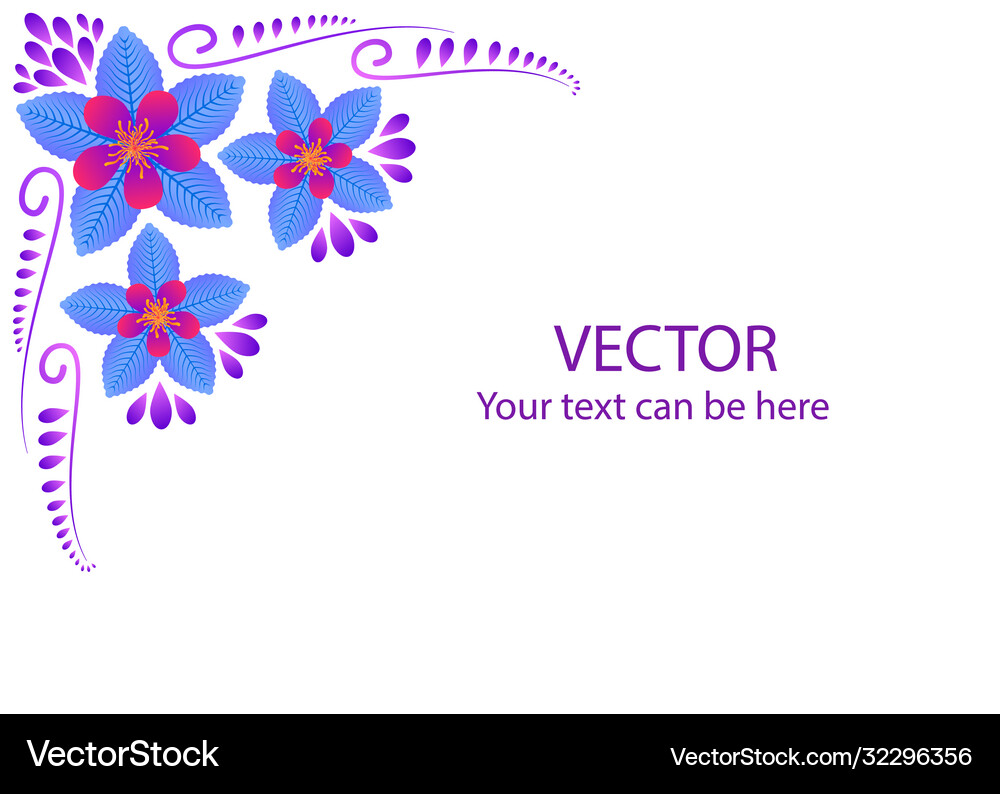 Copy space flower Royalty Free Vector Image - VectorStock