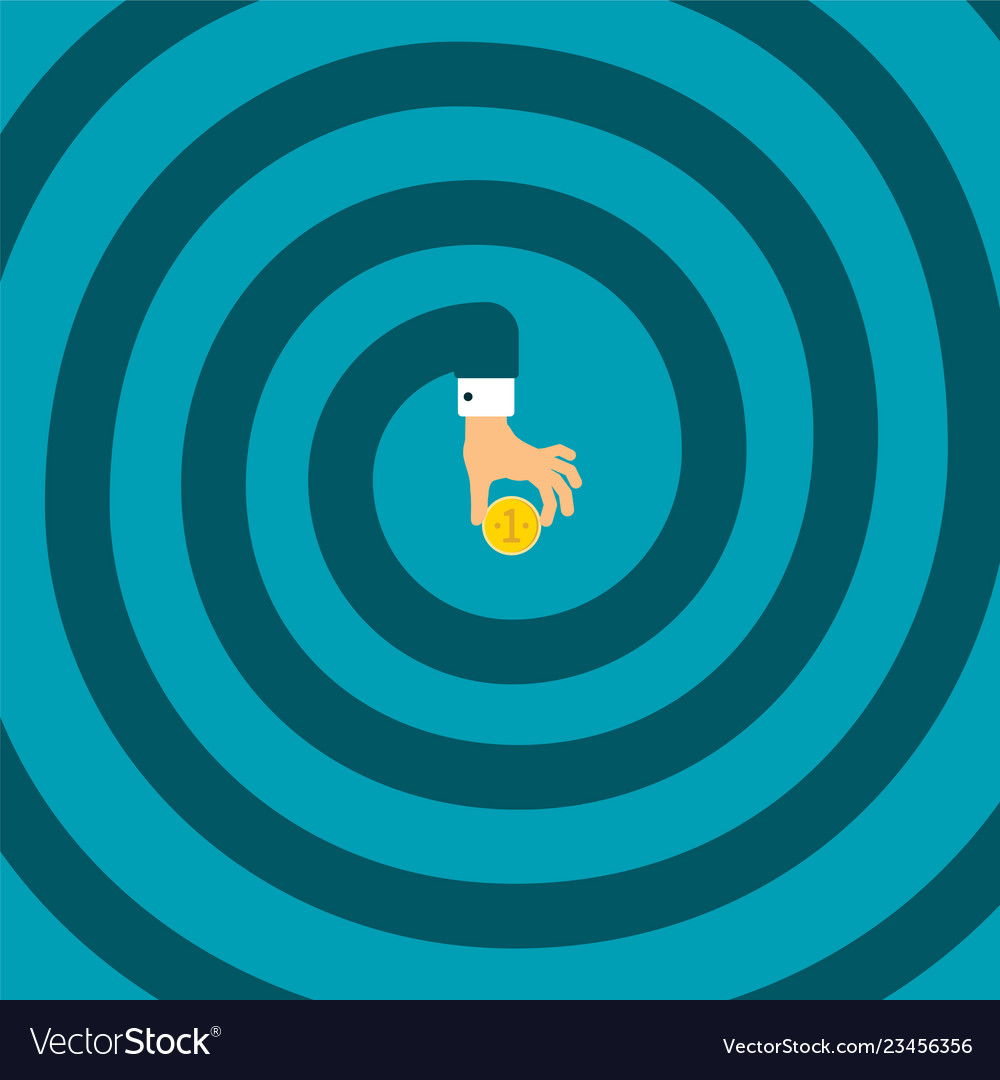 Difficult way to success concept in flat style