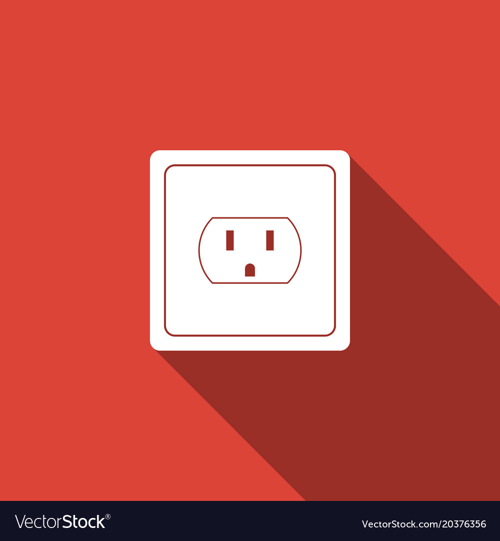 Electrical outlet in the usa icon power socket Vector Image