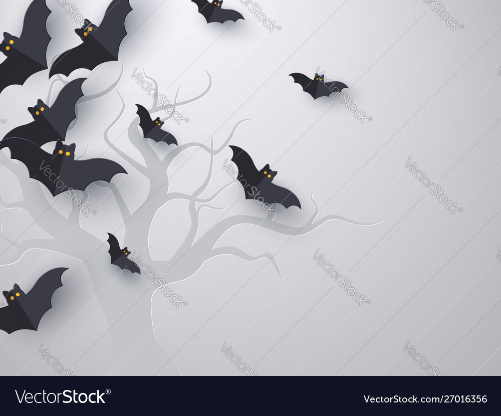 Flying bats background with copy space Royalty Free Vector