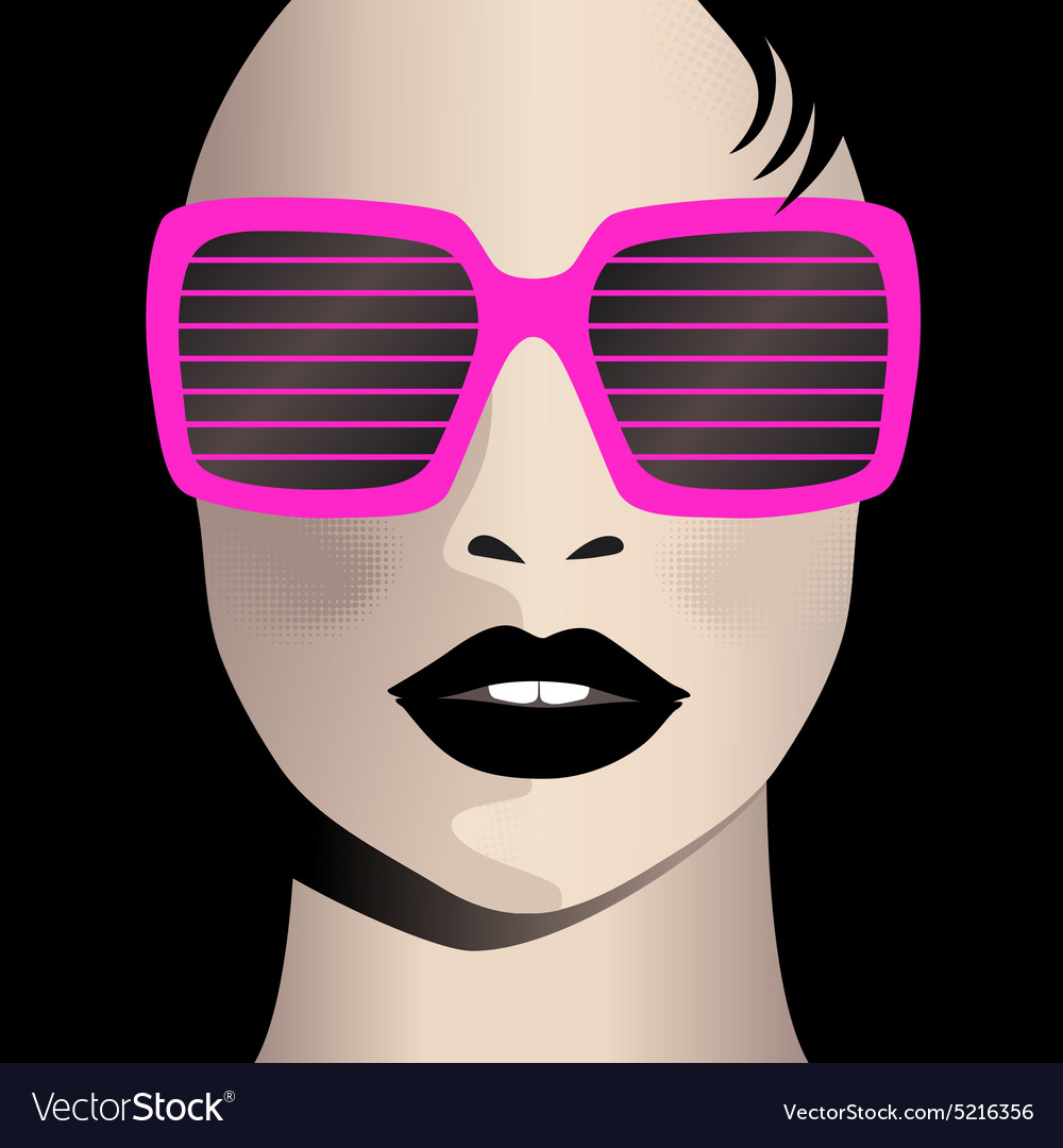 Glamor girl wear sunglasses Celebrity Royalty Free Vector