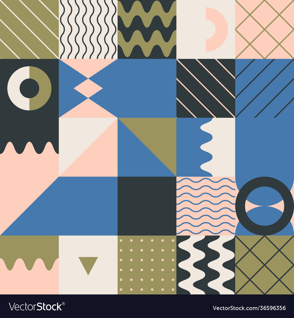 Minimal geometric pattern design vector image Minimal geometric pattern design