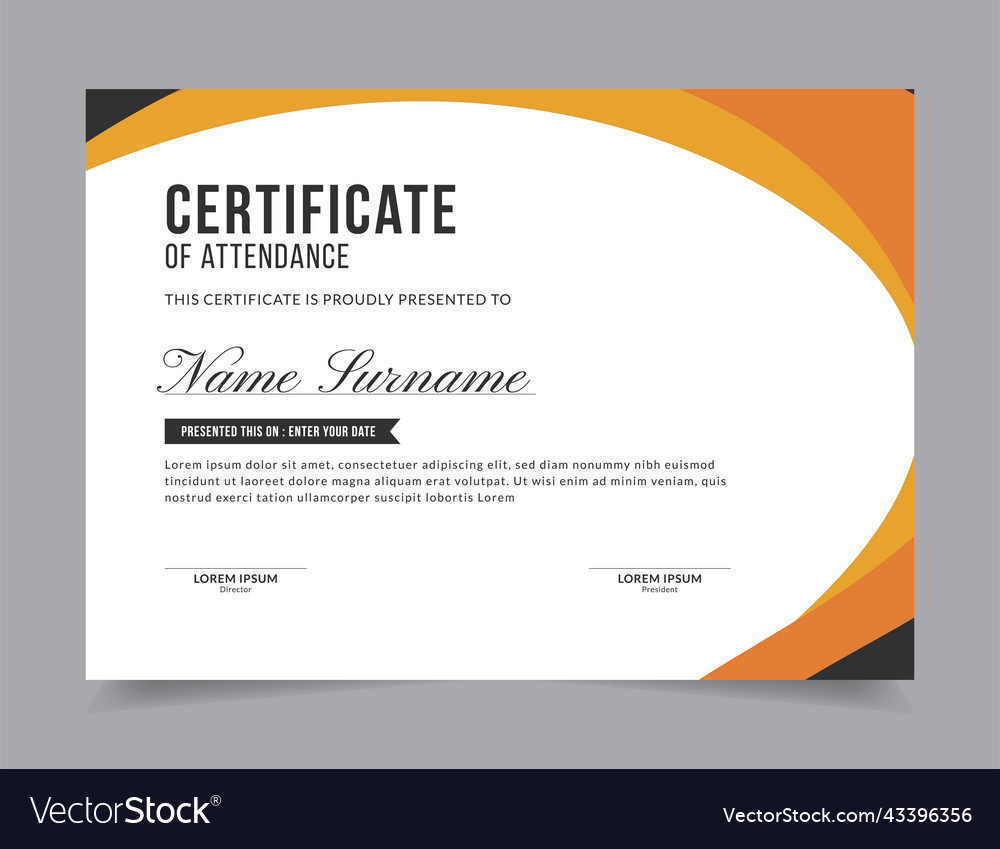 Modern certificate template design layout vector image Modern certificate template design layout