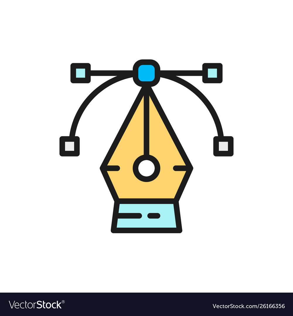 Pen tool computer graphic curve control