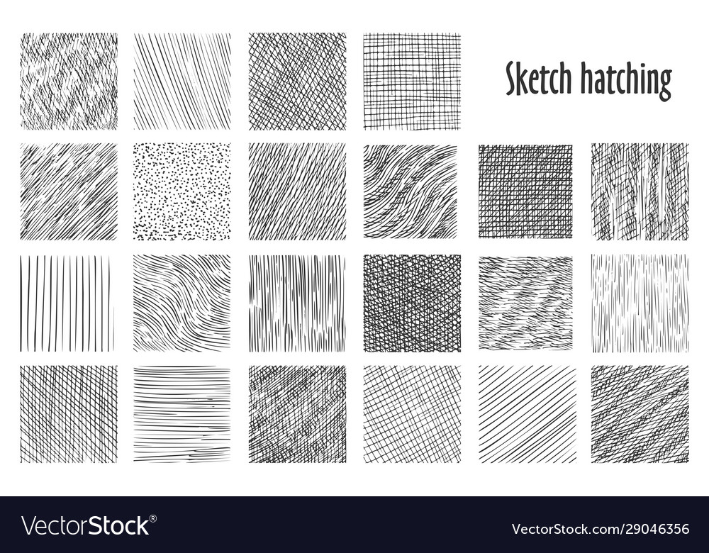 Sketch hatching abstract pattern backgrounds Vector Image