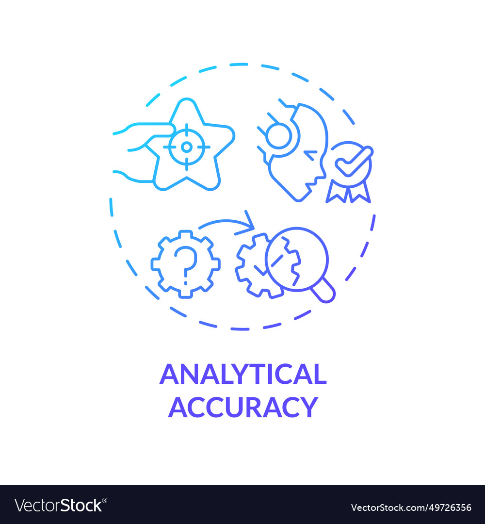 Thin line simple gradient analytical accuracy vector image Thin line simple gradient analytical accuracy