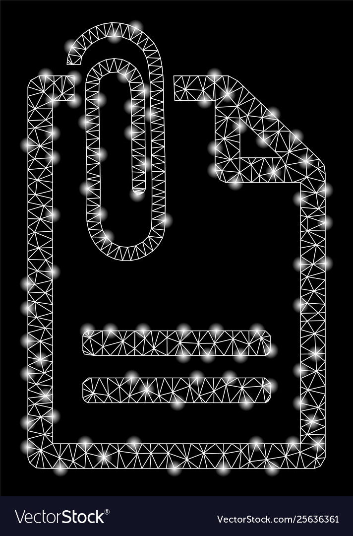 Bright mesh network attached document with flare