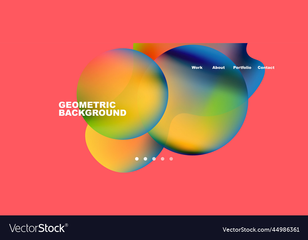 Flowing gradient colors and round elements vector image Flowing gradient colors and round elements