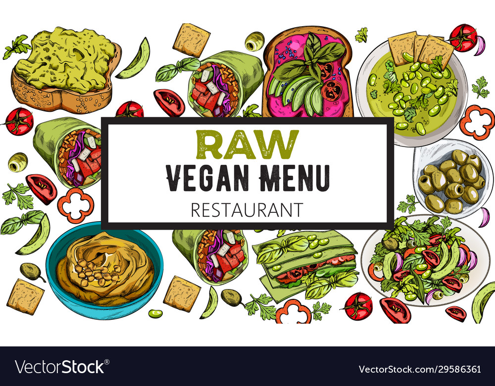 Organic set raw vegan food hummus beat