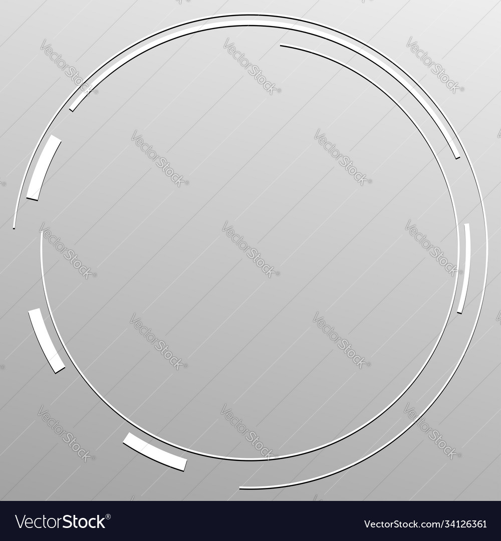 Sci-fi concentric geometric ring circle ui gui vector image Sci-fi concentric geometric ring circle ui gui