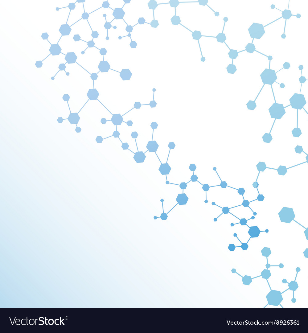 Structure molecule and communication dna atom Vector Image