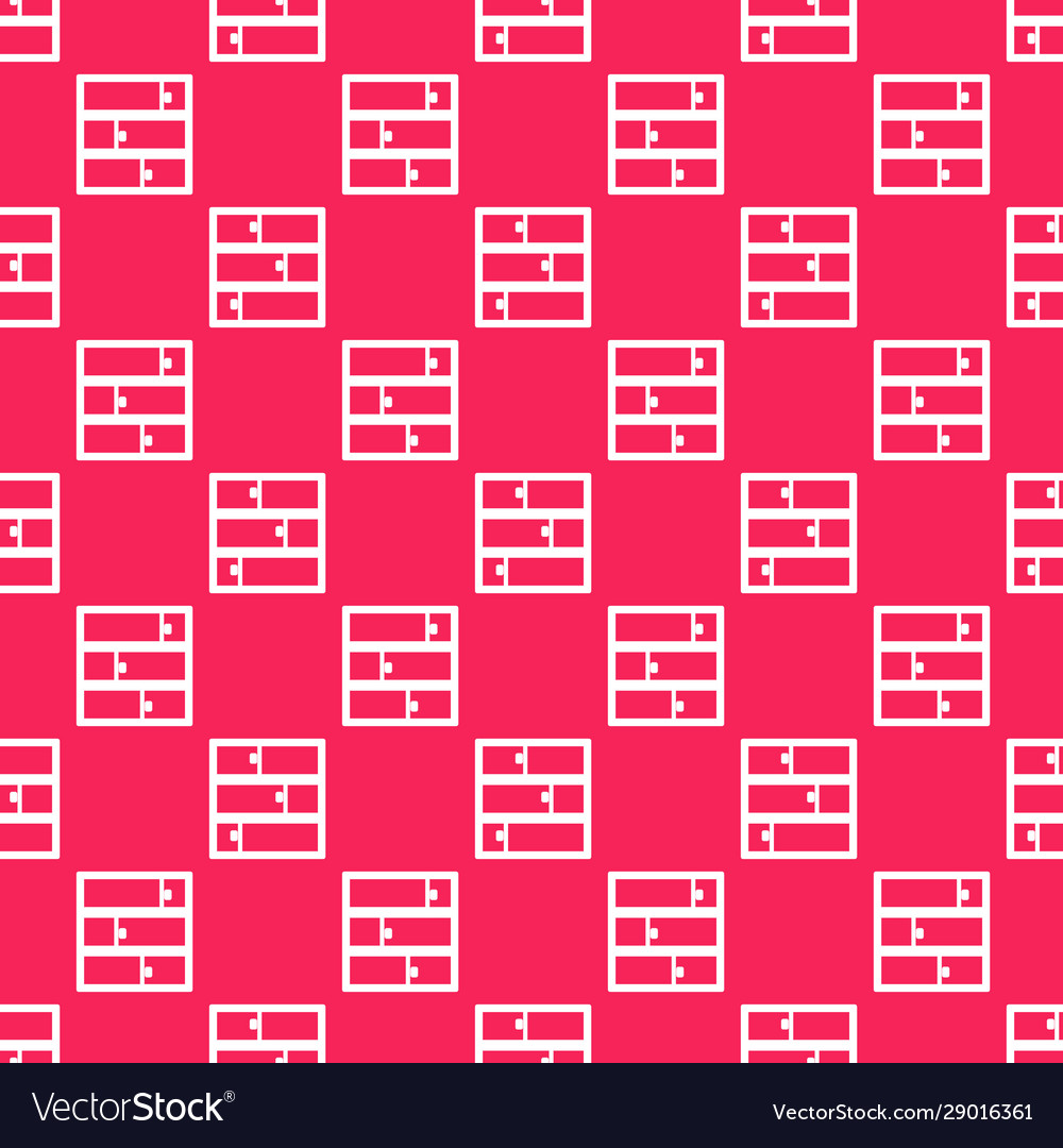 White line shelf icon isolated seamless pattern