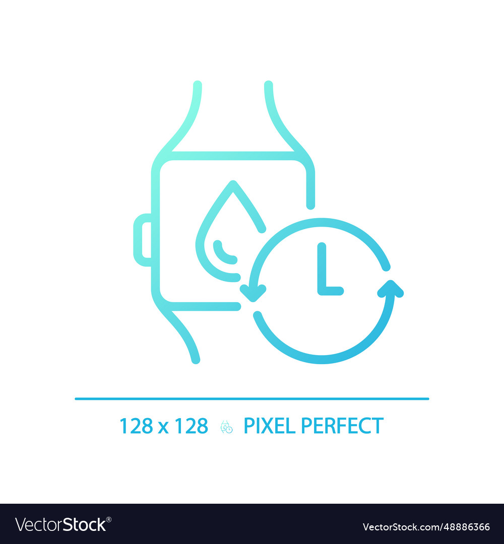 2d thin line gradient smartwatch with water icon Vector Image