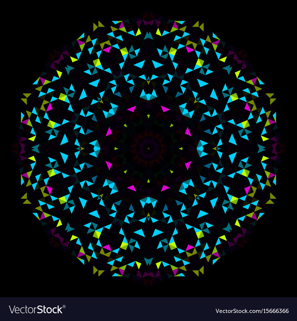 Abstract geometric bright kaleidoscope pattern Vector Image