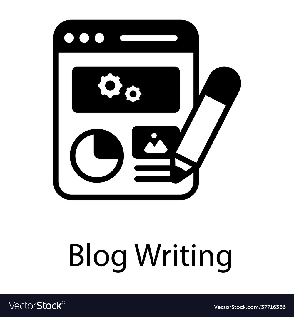 Blog writing Royalty Free Vector Image - VectorStock